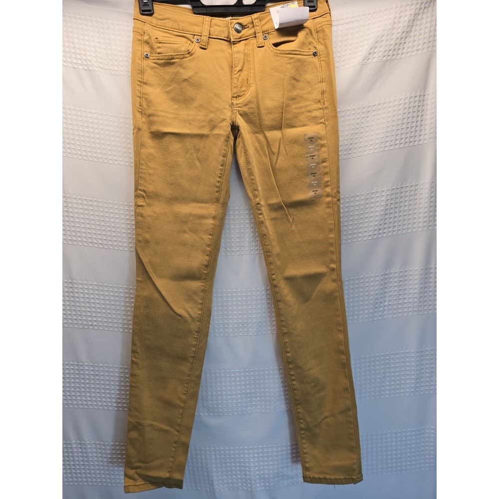 Sonoma Goods for Life Mustard Yellow Skinny Mid Rise Jeans Womens Size 4 Long